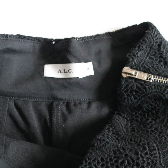 A.L.C. Elie Cropped Lace Pants in Black Size 2 Cotton - Picture 8 of 9